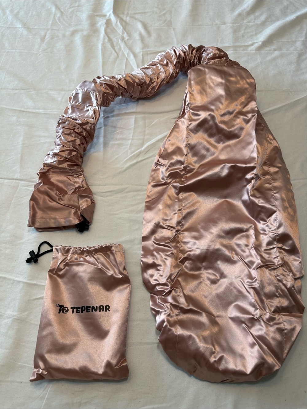 Rose Gold Satin Hair Bonnet & Long Scarf Set